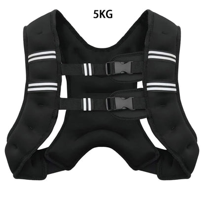 Weighted Vest with Reflective Stripes for Workout Strength Training Running Fitness ,Muscle Building Weight Loss Weightlifting
