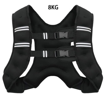 Weighted Vest with Reflective Stripes for Workout Strength Training Running Fitness ,Muscle Building Weight Loss Weightlifting